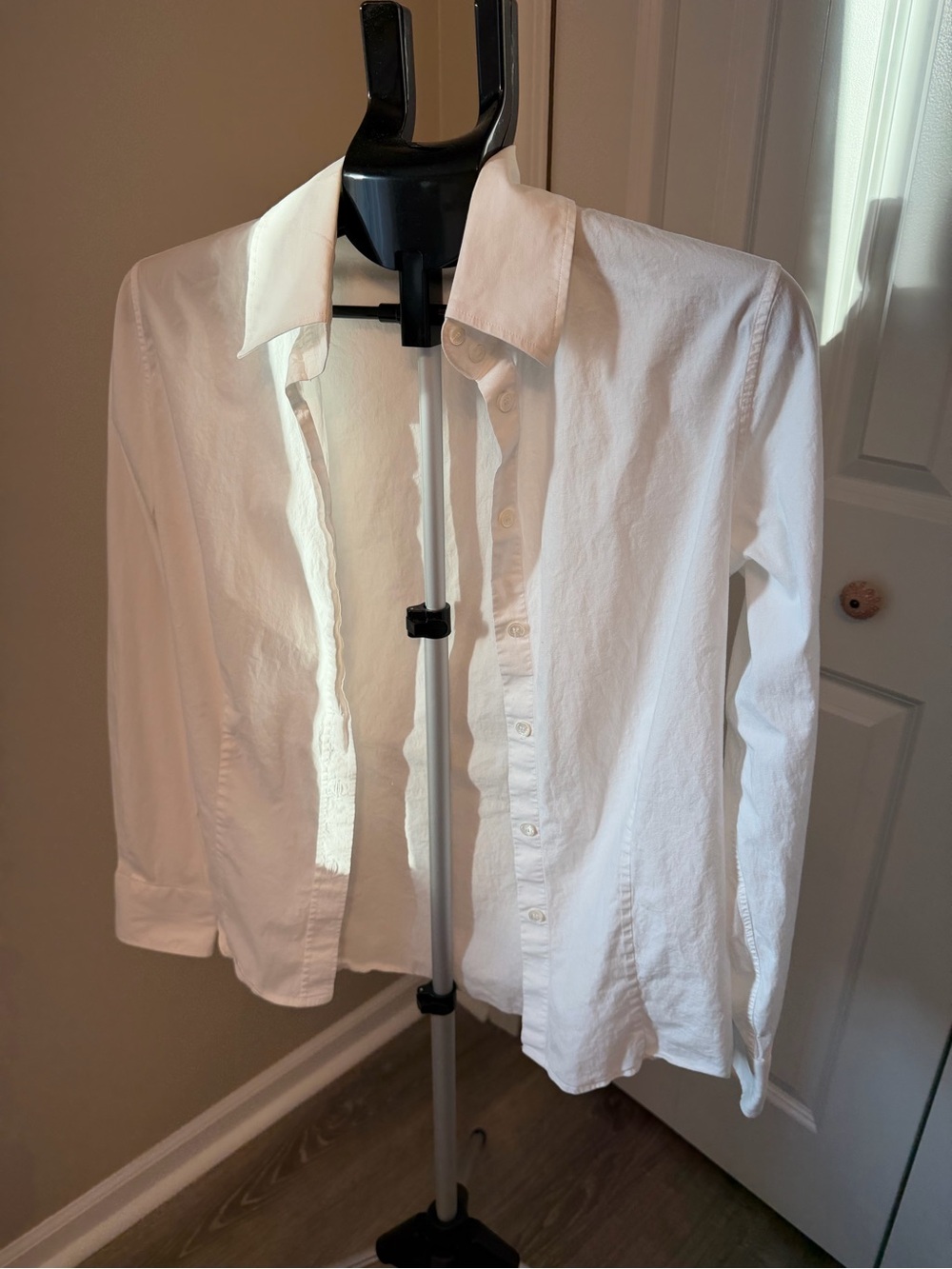 Women’s Burberry Button-Down Shirt Runs a little like a medium but is a large.